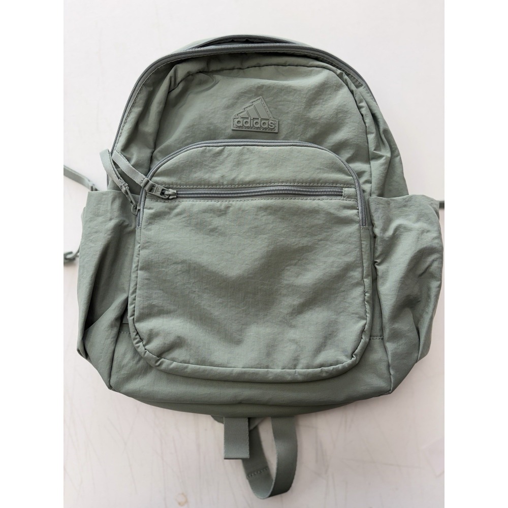 Adidas Backpack Unisex Light Green Logo Extra Pockets 14-16" New W/o Tags